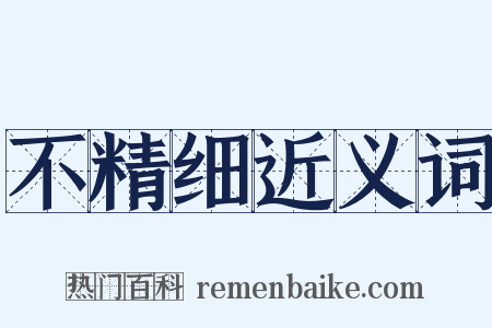 不精细近义词是什么意思的图片